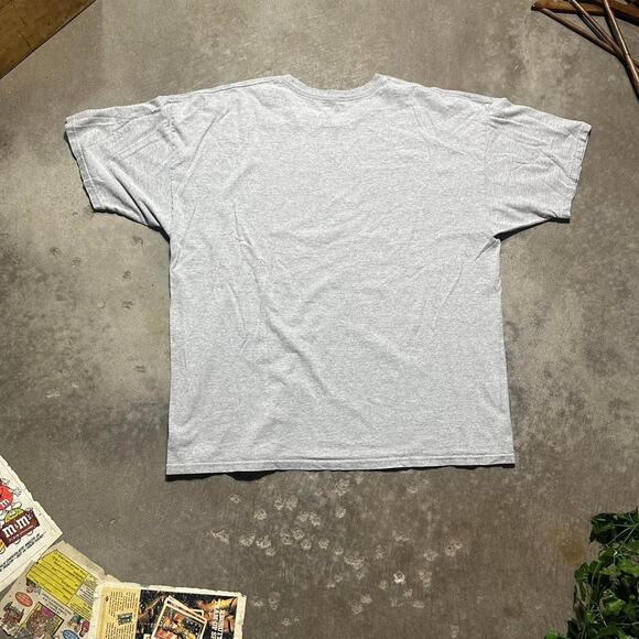 FMF Skater Racing Biker Tee Mens 2XL AOP Style 2000s Grey Black Boxy Shirt - Picture 2 of 3